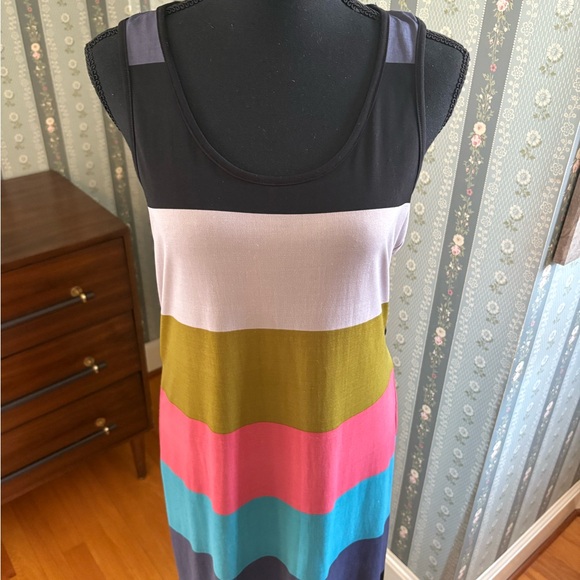 Green Envelope Multicolor Stripe Maxi - Picture 3 of 4